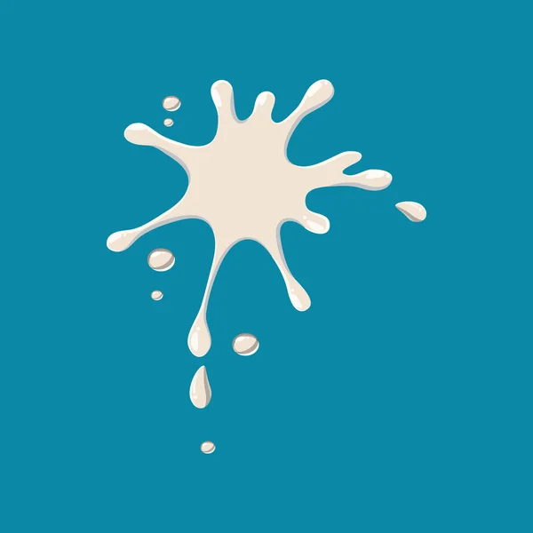 Gotas blancas de leche icono — Vector de stock