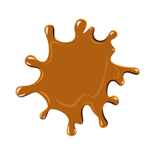 Large puddle of caramel icon — Stock Vector