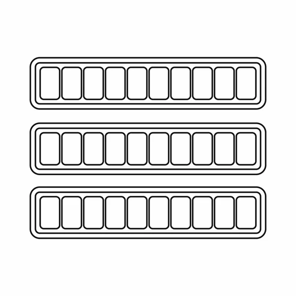 Signez colonnes horizontales télécharger icône en ligne — Image vectorielle