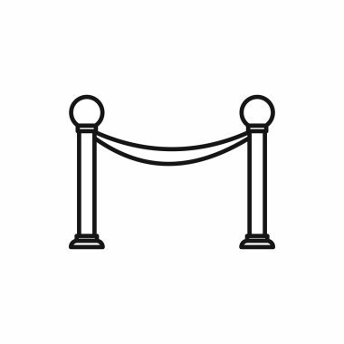 Bariyer halatı simgesi, anahat stili