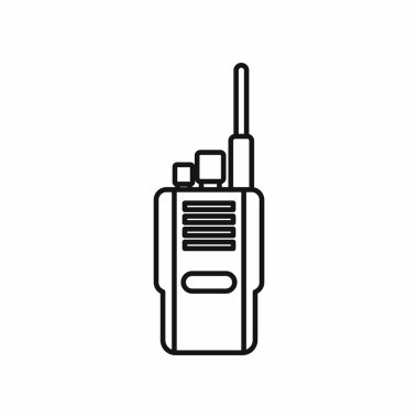 Taşınabilir radyo alıcı-verici simgesi, anahat stili