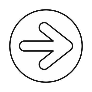 Ok sağ simgesi, anahat Stili düğmesini