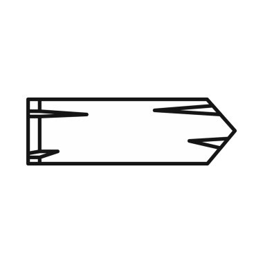 Eski sağ ok simgesi, anahat stili