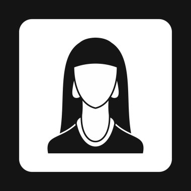 Genç kız saç avatar simge, basit tarzı ile