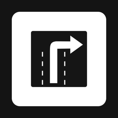 İşareti doğru şekilde simge, basit tarzı