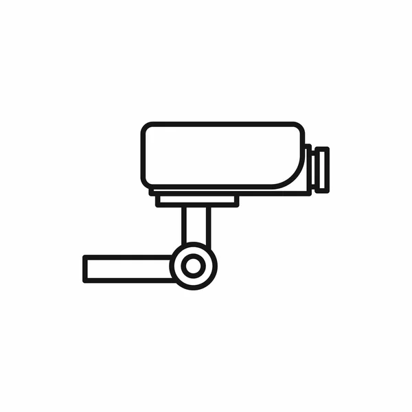 Icône de caméra de surveillance, style contour — Image vectorielle