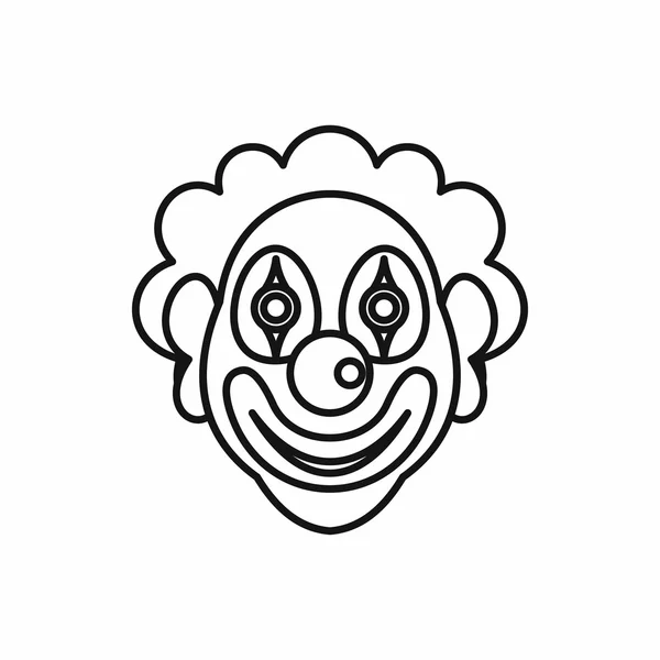 Clown-Ikone im Outline-Stil — Stockvektor