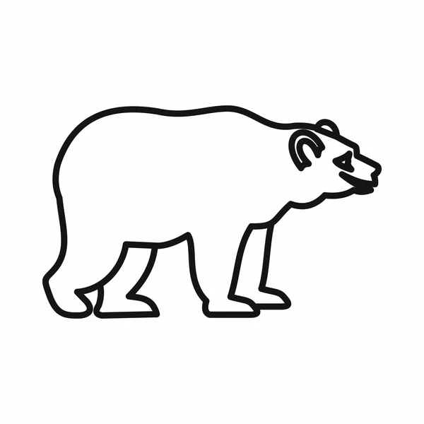 Icono del oso en estilo de contorno — Vector de stock