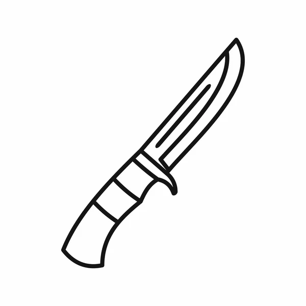 Icono de cuchillo de caza, estilo de contorno — Archivo Imágenes Vectoriales