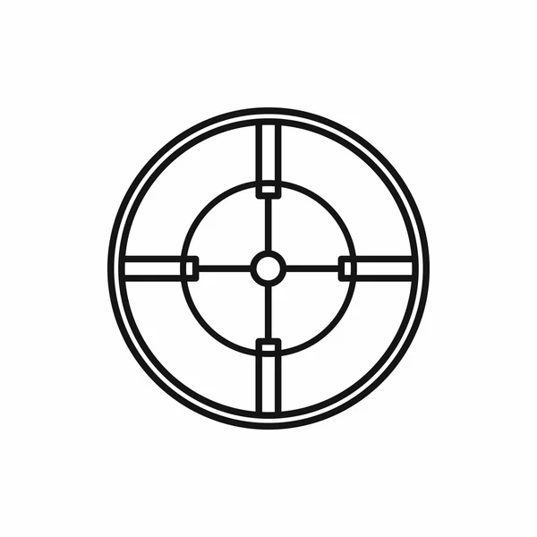 Fadenkreuz-Symbol im Umrissstil — Stockvektor