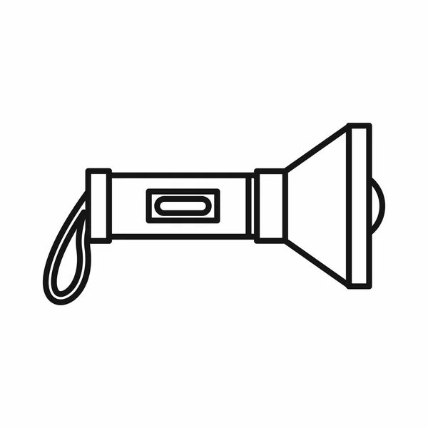 Zaklamp pictogram in kaderstijl — Stockvector