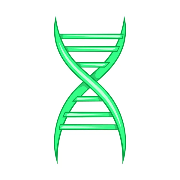 Ikon untai DNA, gaya kartun - Stok Vektor