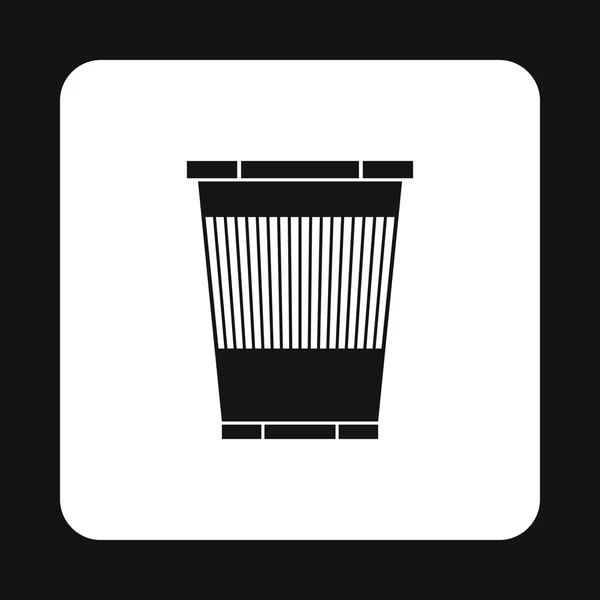 塑料垃圾桶图标，简单的样式 — 图库矢量图片