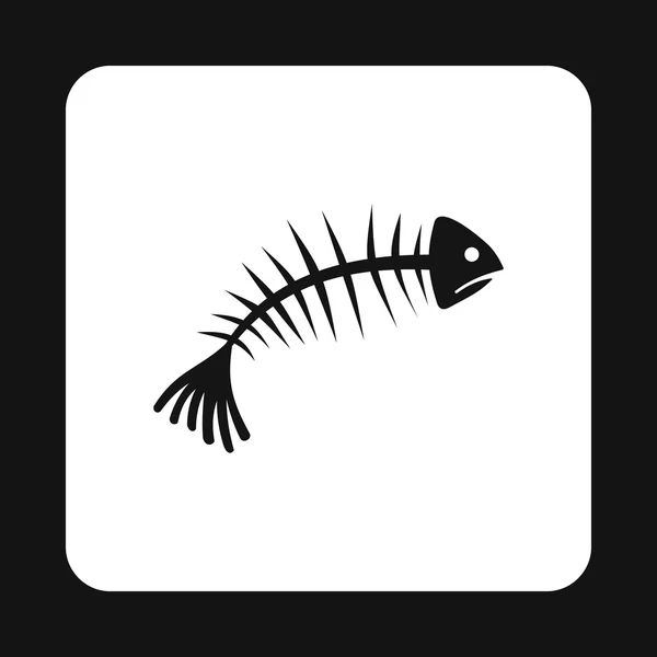 Huesos de pescado icono, estilo simple — Vector de stock