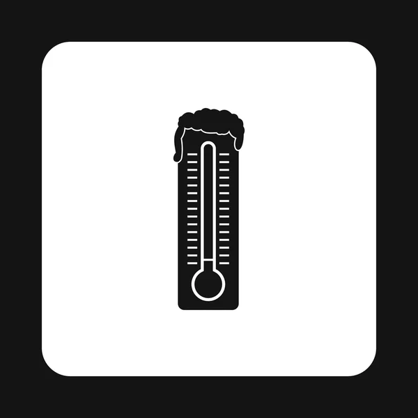 Termómetro con icono de baja temperatura — Vector de stock