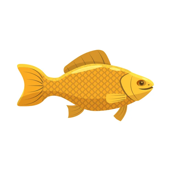 Snack de pescado para el icono de la cerveza, estilo de dibujos animados — Vector de stock