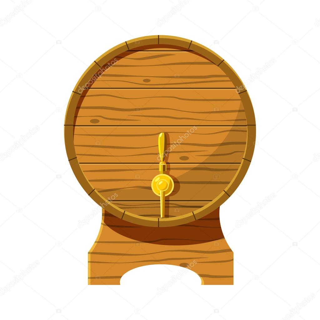 Wooden beer keg icon, cartoon style — Stock Vector © ylivdesign 121293498