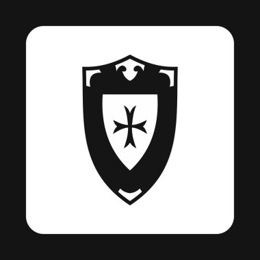 Kalkan kutsal kişilerin resmi, basit tarzı