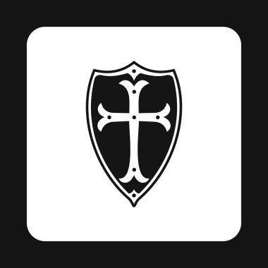 Koruyucu kalkan kutsal kişilerin resmi, basit tarzı