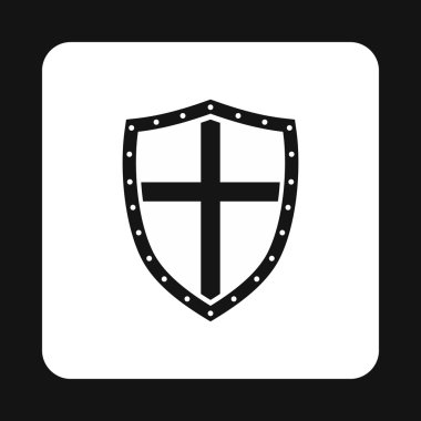 İle mücadele kalkan kutsal kişilerin resmi, basit tarzı çapraz