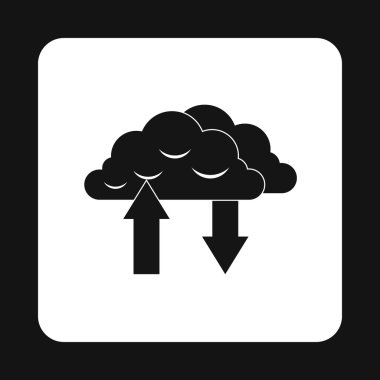 Upload ve download veri simgesi, basit tarzı