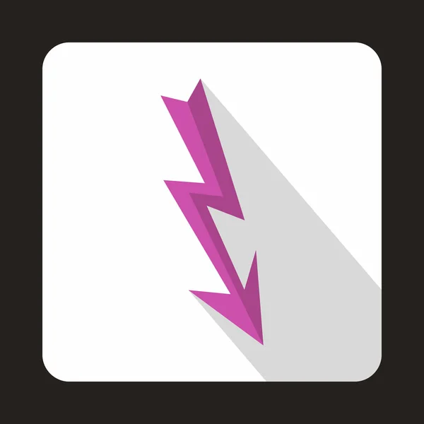 Lightning arrow icon, flat style — Stock Vector