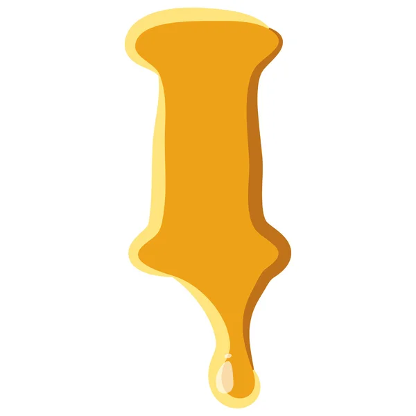 Carta I del icono de la miel — Vector de stock