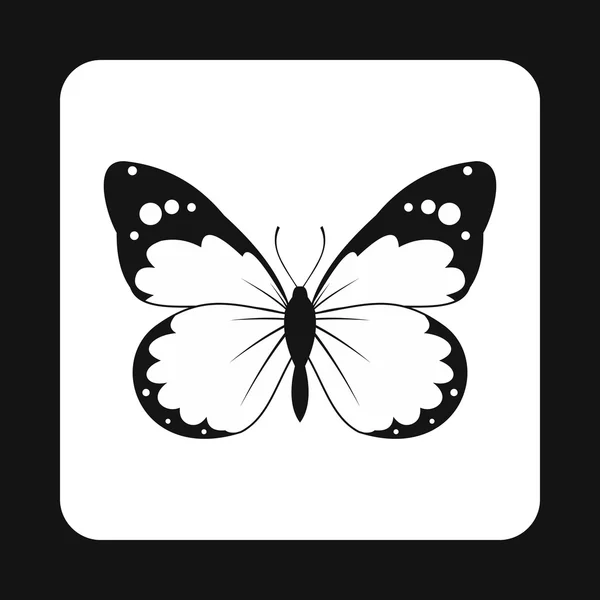 Motyl owad ikoną duże skrzydła, prosty styl — Wektor stockowy