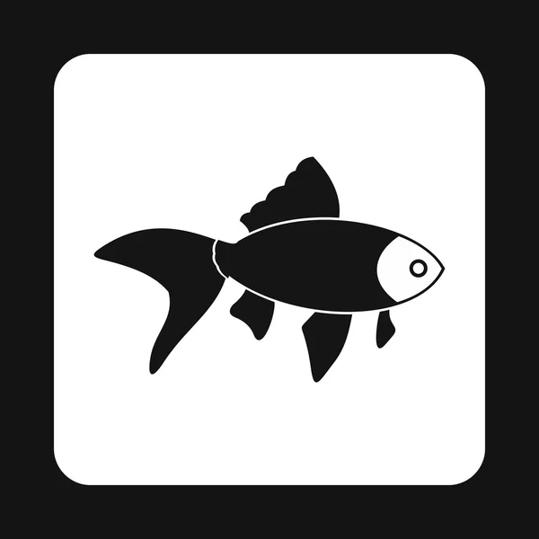 Złota rybka ikona, prosty styl — Wektor stockowy