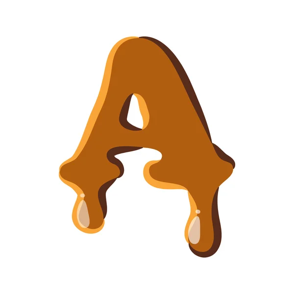 字母 A 从焦糖图标 — 图库矢量图片