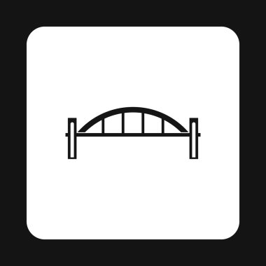 Yuvarlak sütunlar simgesi, basit tarzı ile köprü
