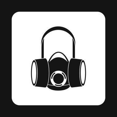 Gaz yarım maske simgesi, basit tarzı