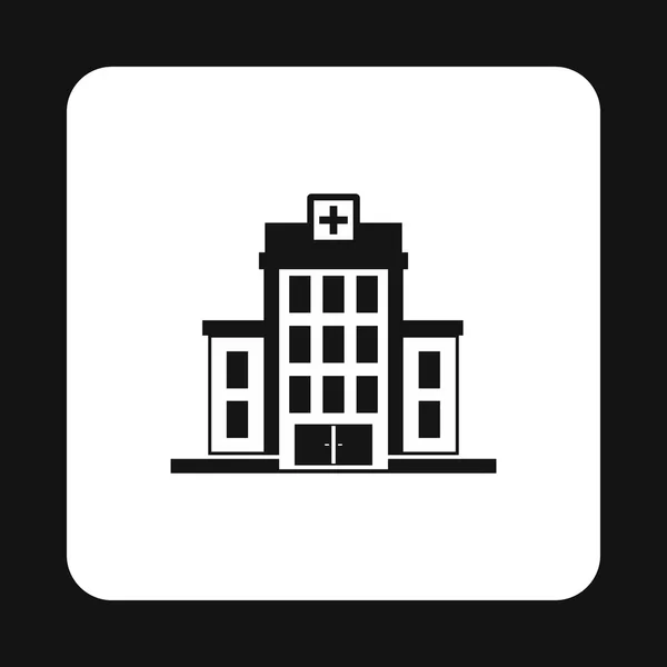 Icône de l'hôpital, style simple — Image vectorielle