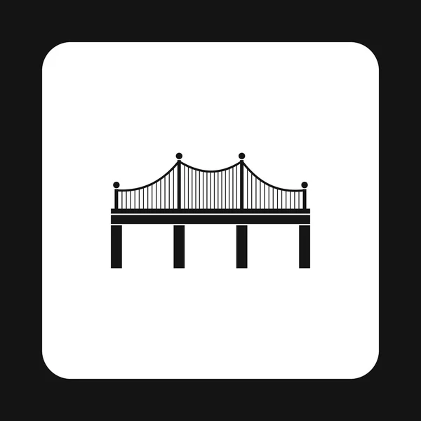 Icono puente de hierro, estilo simple — Vector de stock