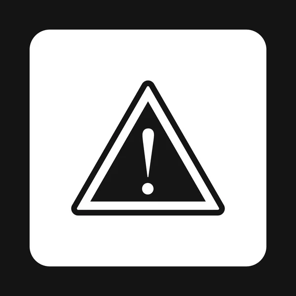 Señal de tráfico icono de advertencia, estilo simple — Archivo Imágenes Vectoriales