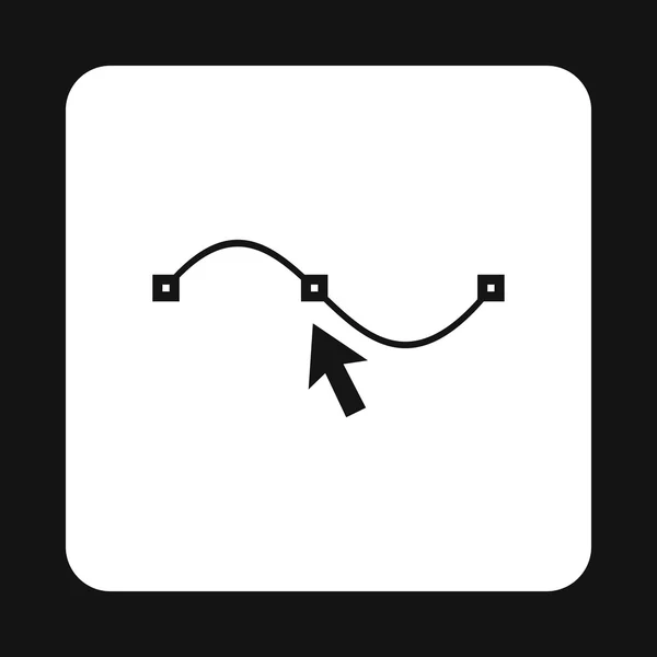 [曲線] アイコン、シンプルなスタイルの描画 — ストックベクタ