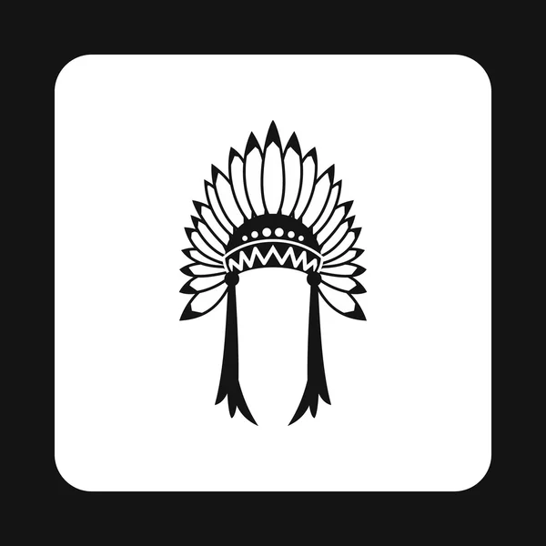 Indiska huvudbonad ikon, enkel stil — Stock vektor