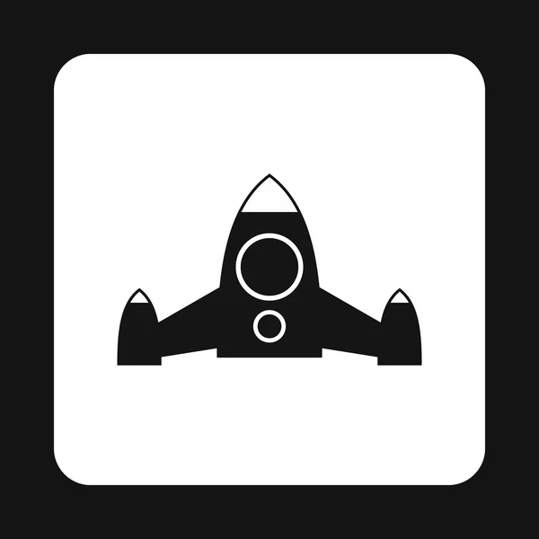Grande icône de fusée, style simple — Image vectorielle