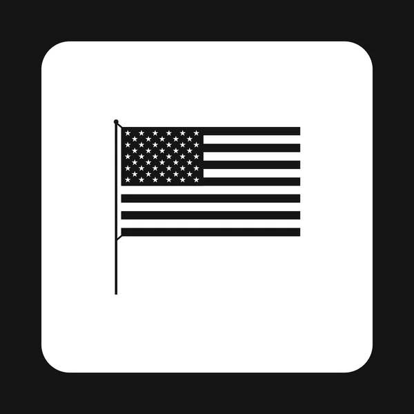 American flag icon, simple style — Stock Vector