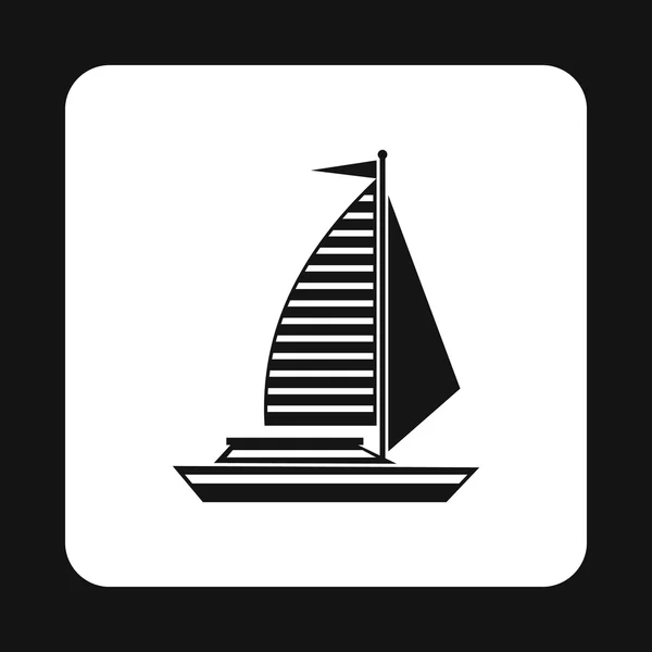 Icono del barco de vela, estilo simple — Archivo Imágenes Vectoriales