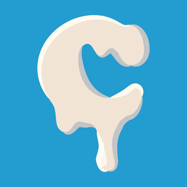 Lettre C isolée sur fond bleu bébé — Image vectorielle