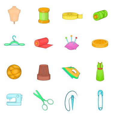 Icons set terzilik, karikatür tarzı