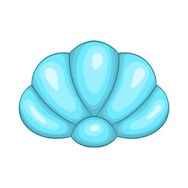 Tarak seashell simgesi, karikatür tarzı