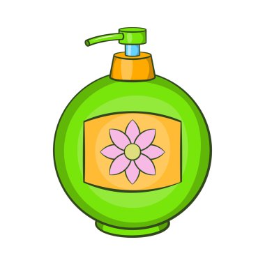 Yeşil plastik şişe sıvı sabun simgesinin