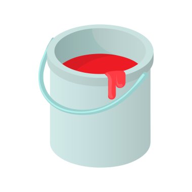 Boya simgesi, karikatür tarzı kova