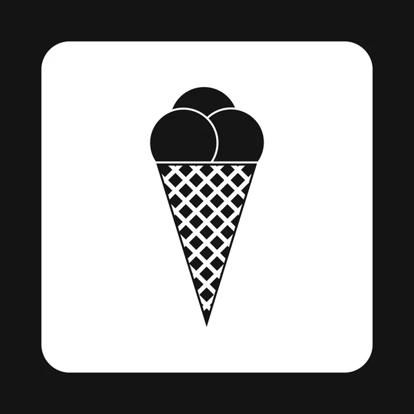Ícone bolas de sorvete, estilo simples —  Vetores de Stock