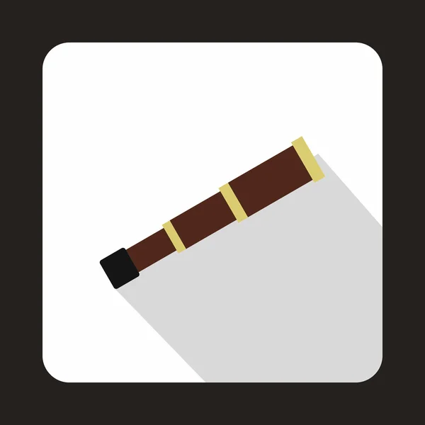 Icono de Spyglass, estilo plano — Vector de stock