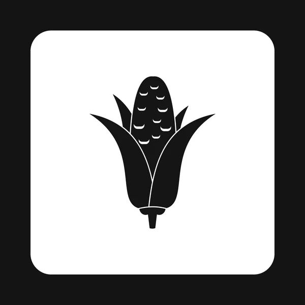 Kukuřice ikona, jednoduchý styl — Stockový vektor