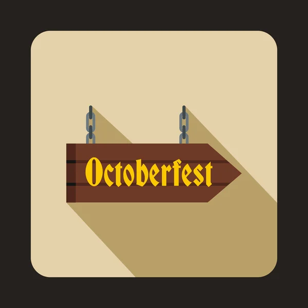 Oktoberfest icono del letrero, de estilo plano — Vector de stock