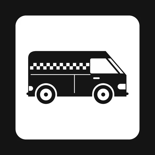Minibus taxi icon, simple style — Stock Vector
